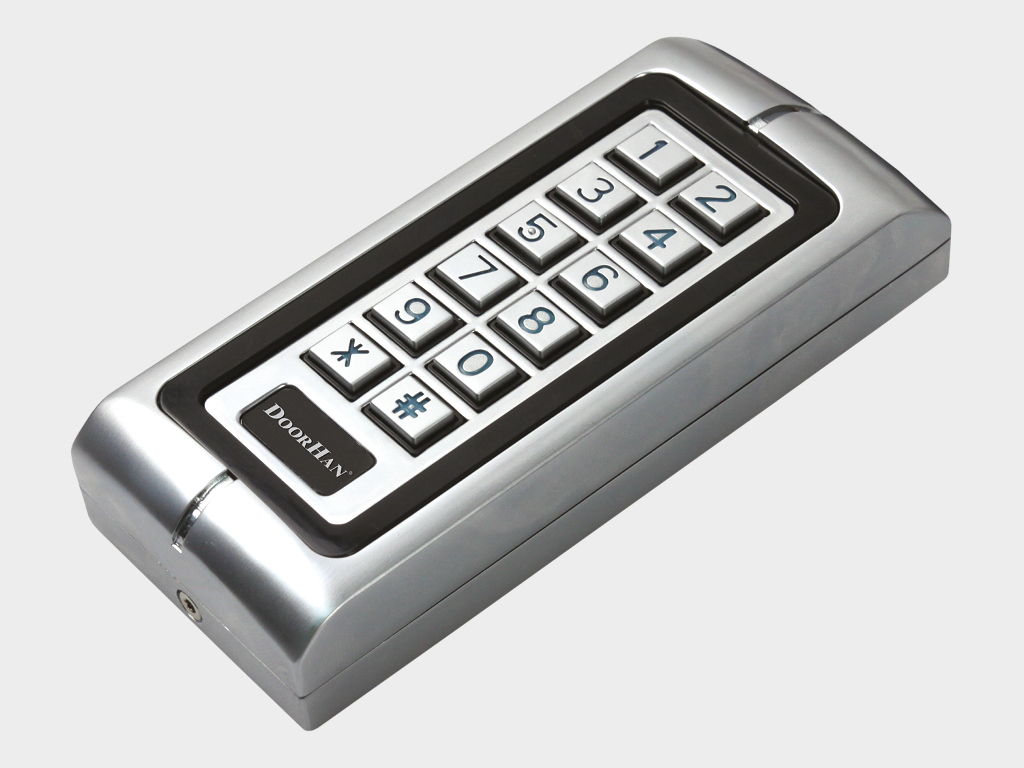 Антивандальная кодовая клавиатура keycode (ключ-код) для управления автоматическим устройством. Может быть использована как внешняя клавишная панель или устройство считывания прокси-карт.